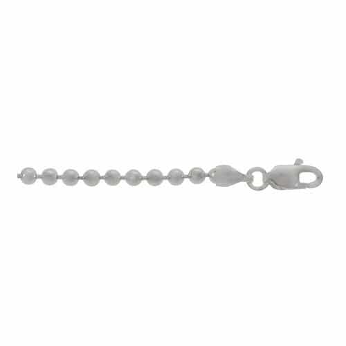 ਸਟਰਲਿੰਗ ਸਿਲਵਰ ਬੀਡ ਚੇਨ (4mm)