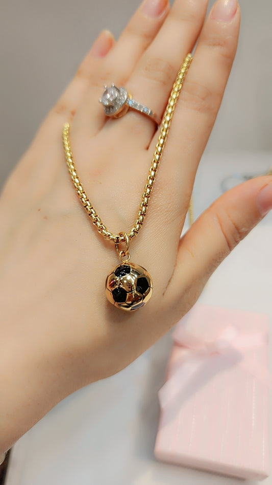 Gold plated ball pendant