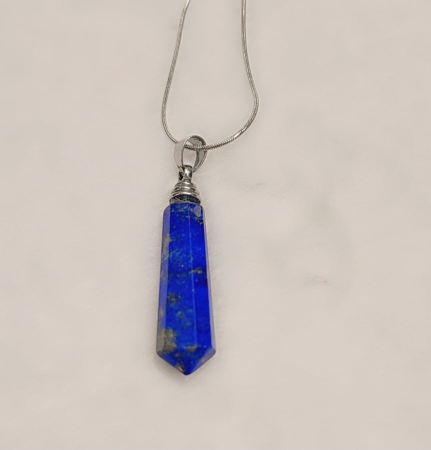 Sterling silver real Lapis stones  pendant