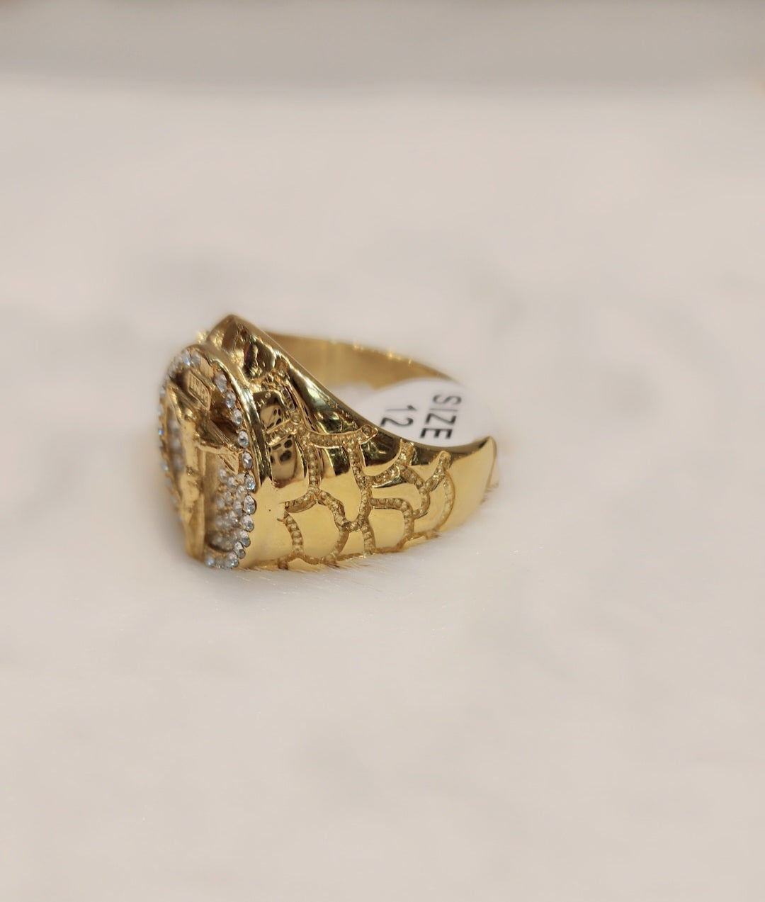 Gold plated Crucified ring