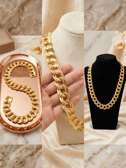 Gold  Plated Cuban Link Chain