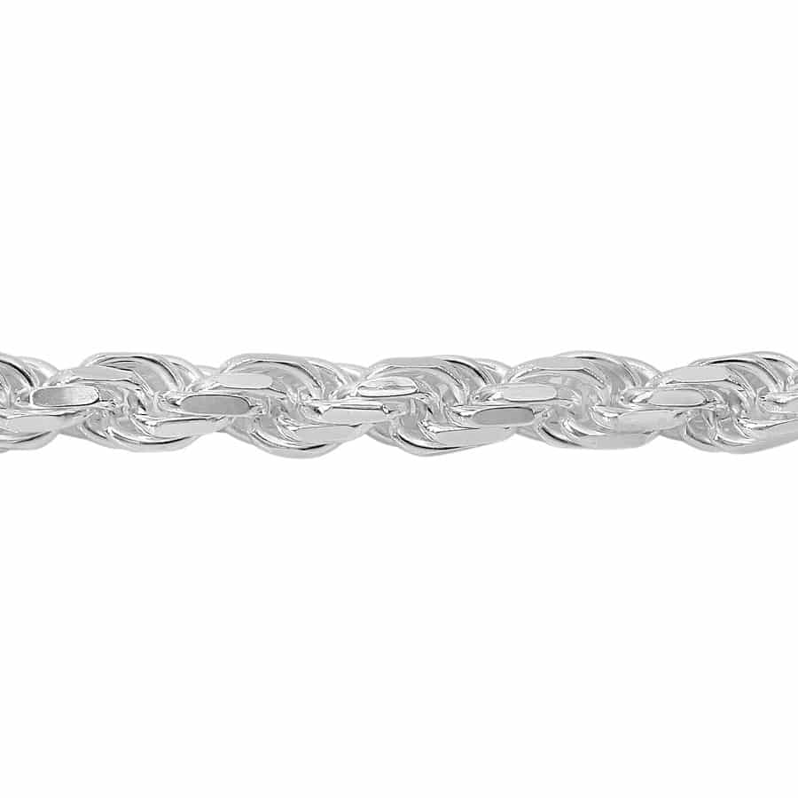 Sterling silver diamond cut rope chain(1.8mm)