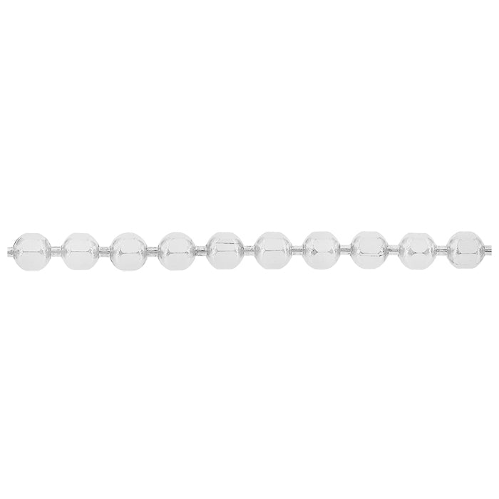 ਸਟਰਲਿੰਗ ਸਿਲਵਰ ਬੀਡ ਚੇਨ (1.2mm)