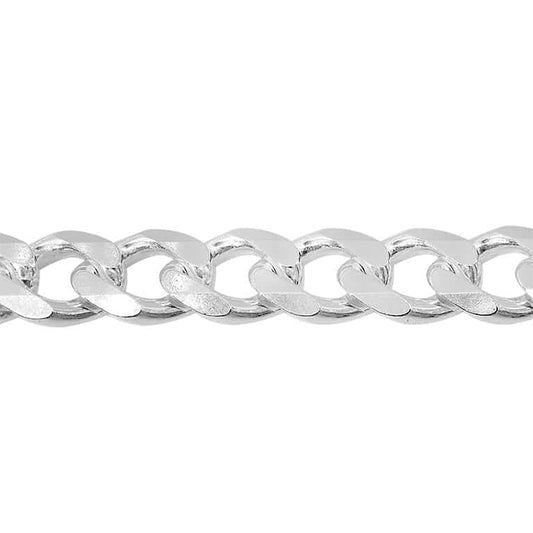Sterling silver curb chain (8.1mm)