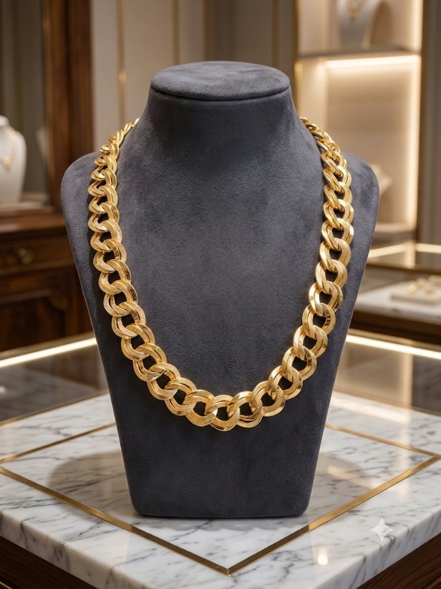 Gold  Plated Cuban Link Chain