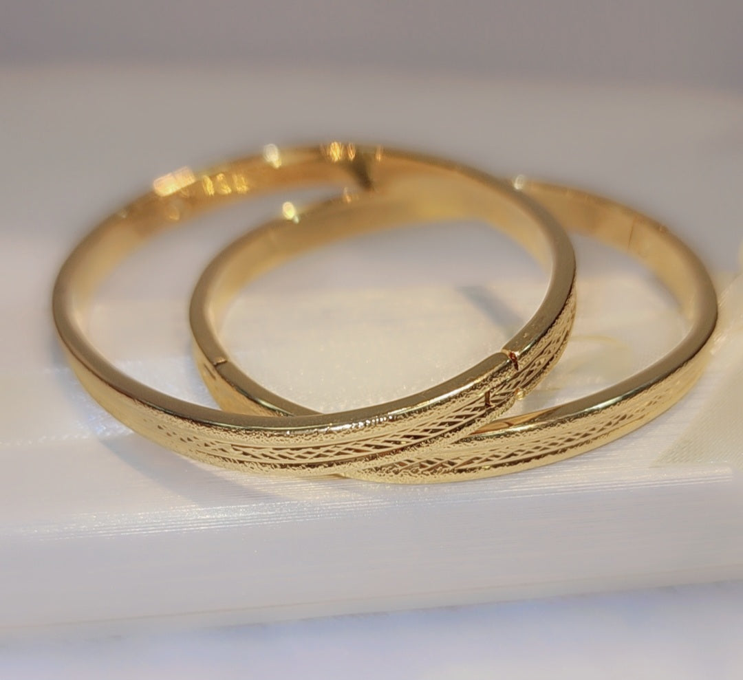 Gold plated bangles