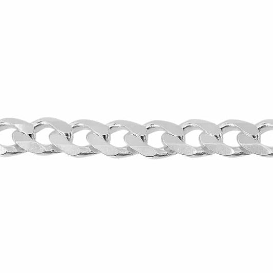 Sterling silver curb chain (4.5mm)