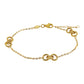 Bracelet triple boucle ronde en or 10 carats, 6,5″ + 0,5″ + 0,5″ extension (6x12mm)