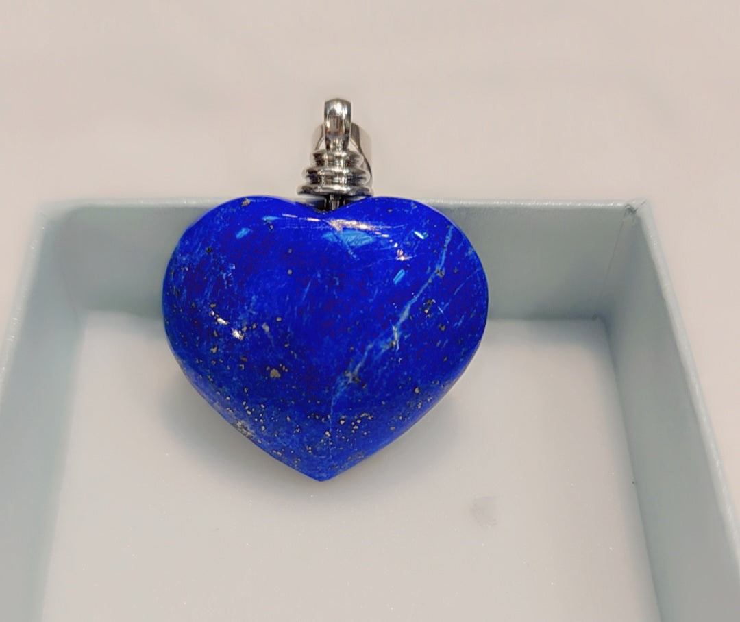 Sterling silver  real Lapis stone