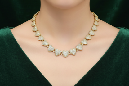 Iced out gold plated chain