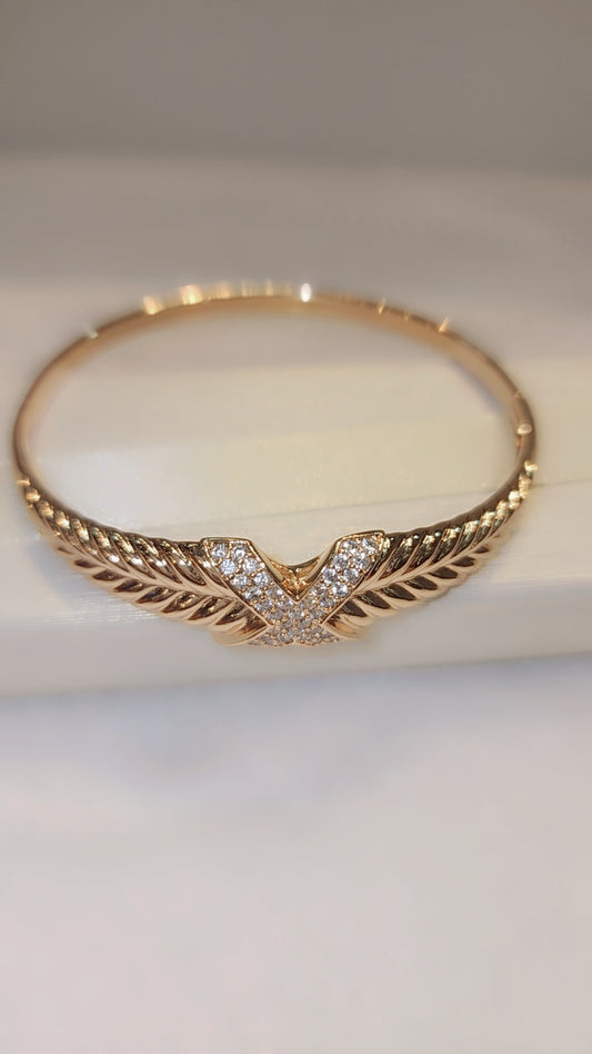 Gold plated bangle