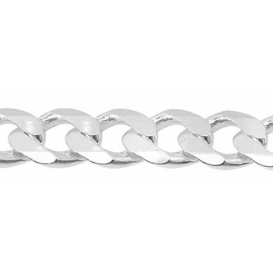 Sterling silver curb chain (11mm)