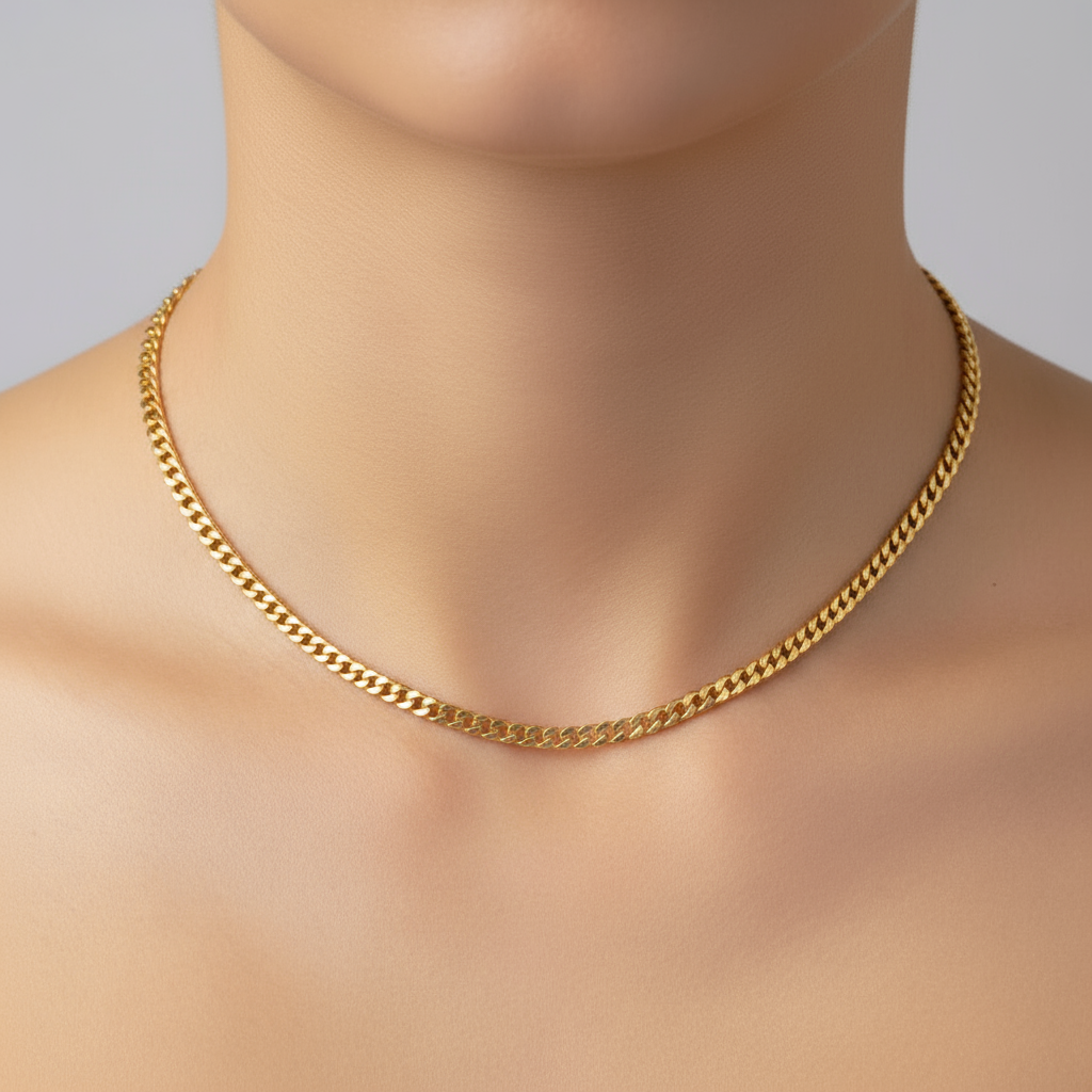 22KT Gold Miami Cuban chain(3.46mm)
