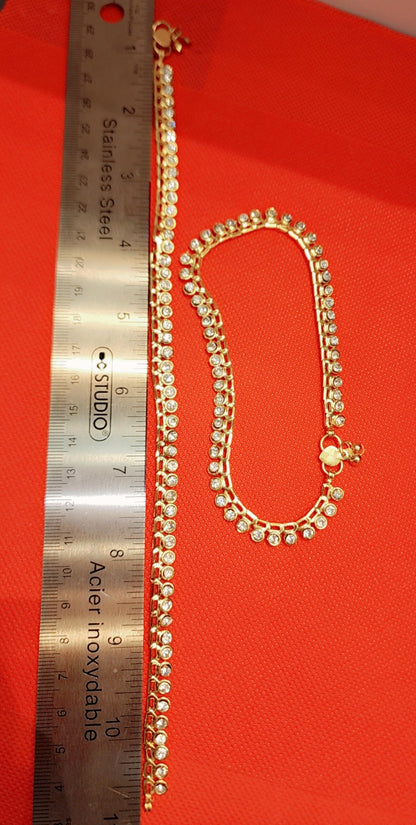Bracelet de cheville plaqué or
