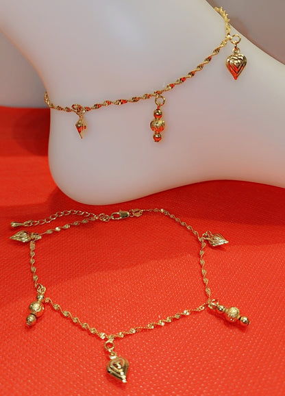 Gold plated ball Anklet