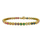Bracelet en or 10 carats, multi-circulaire en oxyde de zirconium 7″ (4 mm)