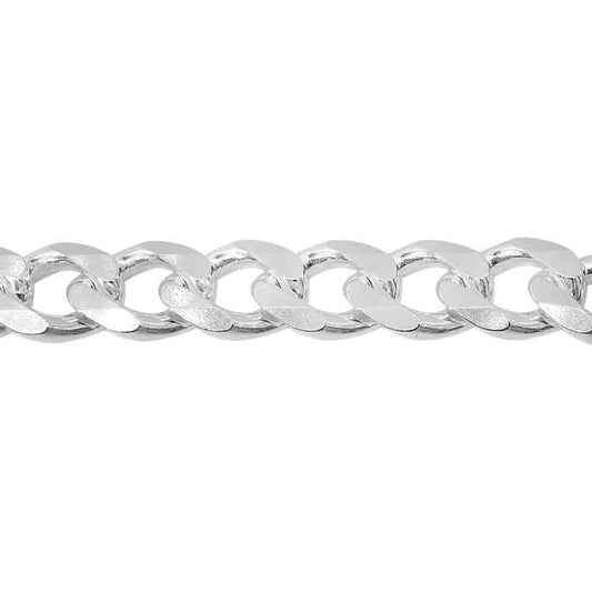 Sterling silver curb chain (6.7mm)