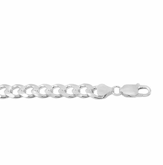Sterling silver curb chain (8.1mm)