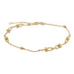 Bracelet en or 10 carats, maillons en U et perles cubiques, largeur : 6,5 po + 0,5 po + 0,5 po d’extension (3,5 mm)
