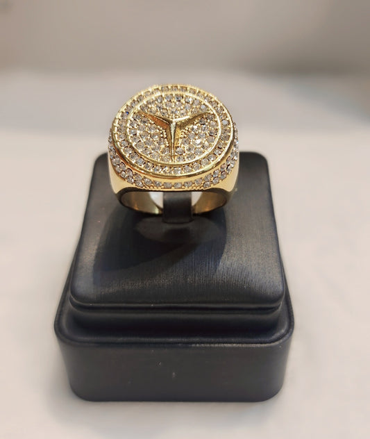 Gold plated Mercedes ring