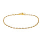Bracelet en or 10 carats avec zircone cubique, 7″ + 0,5″ extension (2 mm)
