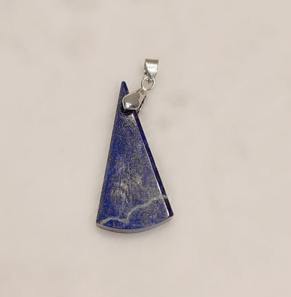 Sterling silver real Lapis stones  pendant