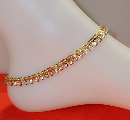 Bracelet de cheville plaqué or