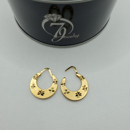 Boucles d'oreilles Nattiyan plaquées or 18 carats faciles à porter