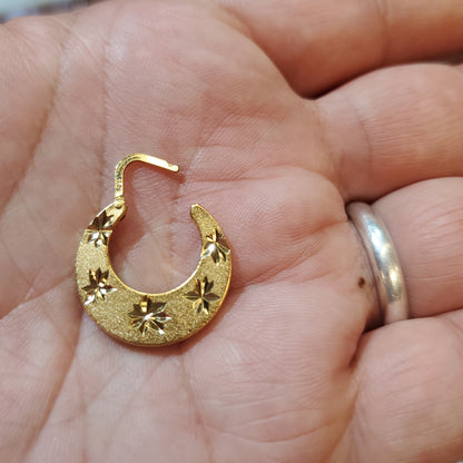 Boucles d'oreilles Nattiyan plaquées or 18 carats faciles à porter