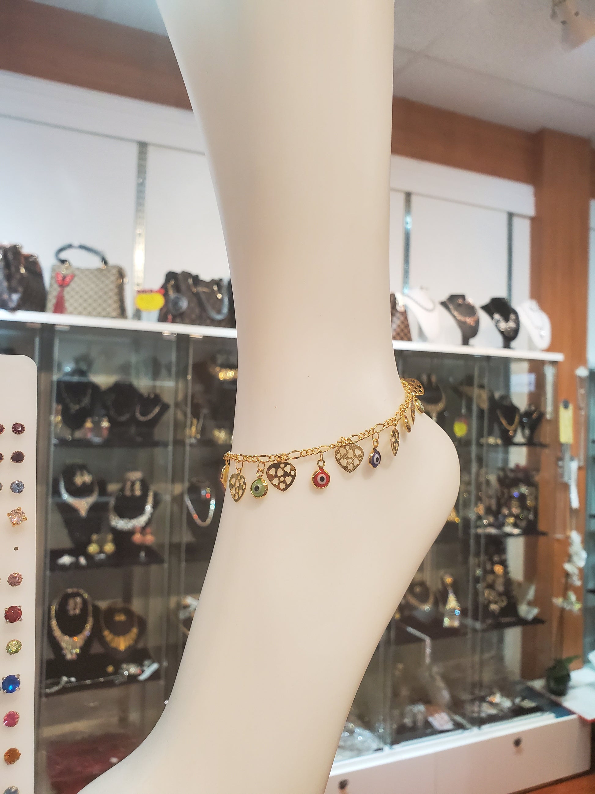 Stylish gold plated anklet - 7Jewelry
