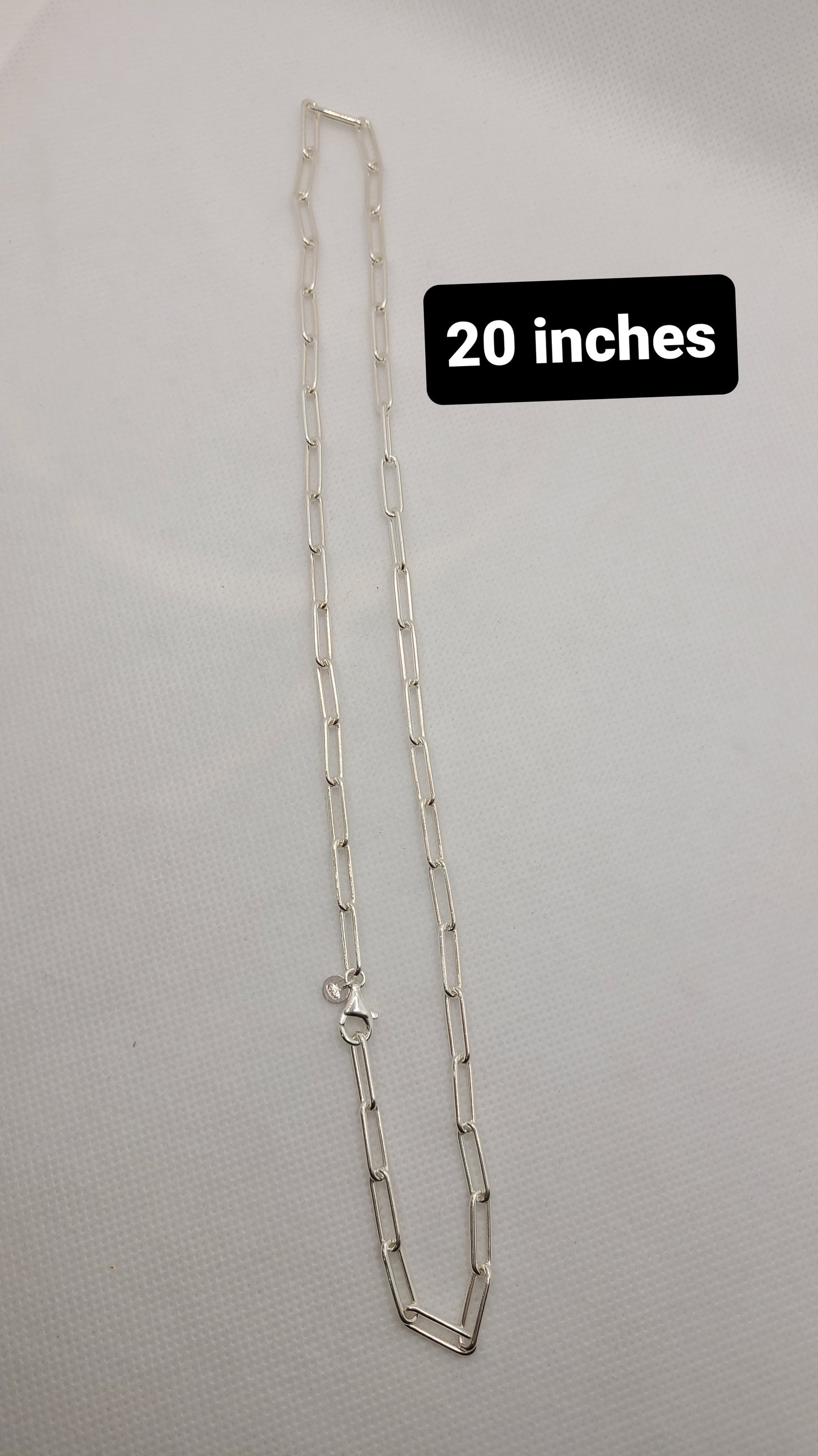 Sterling silver paper clip chain