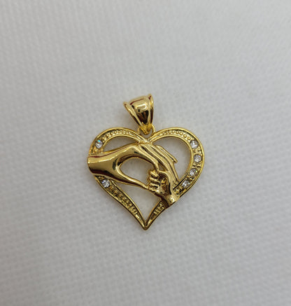 Gold plated mother&baby pendant