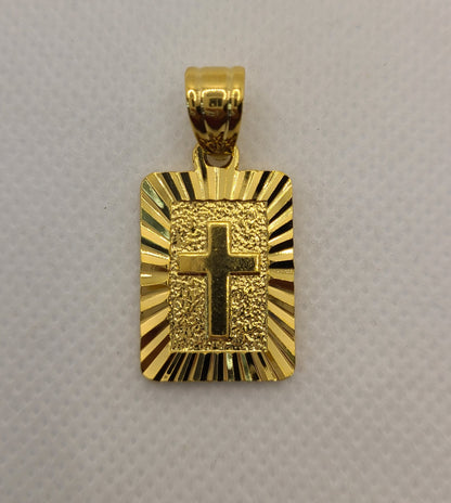 18k Gold plated cross pendant