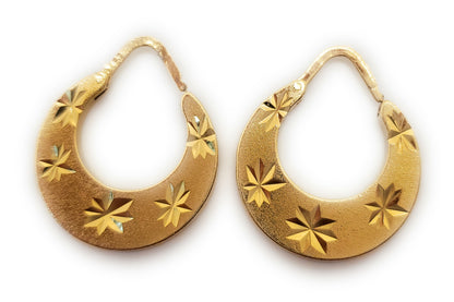 Boucles d'oreilles Nattiyan plaquées or 18 carats faciles à porter