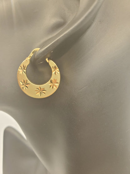 Boucles d'oreilles Nattiyan plaquées or 18 carats faciles à porter