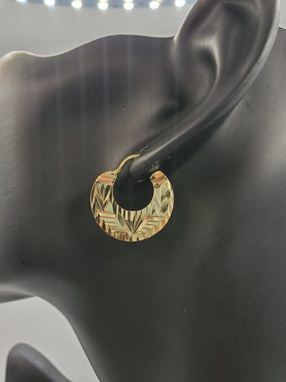 Boucles d'oreilles Nattiyan faciles à porter ; Argent et Or