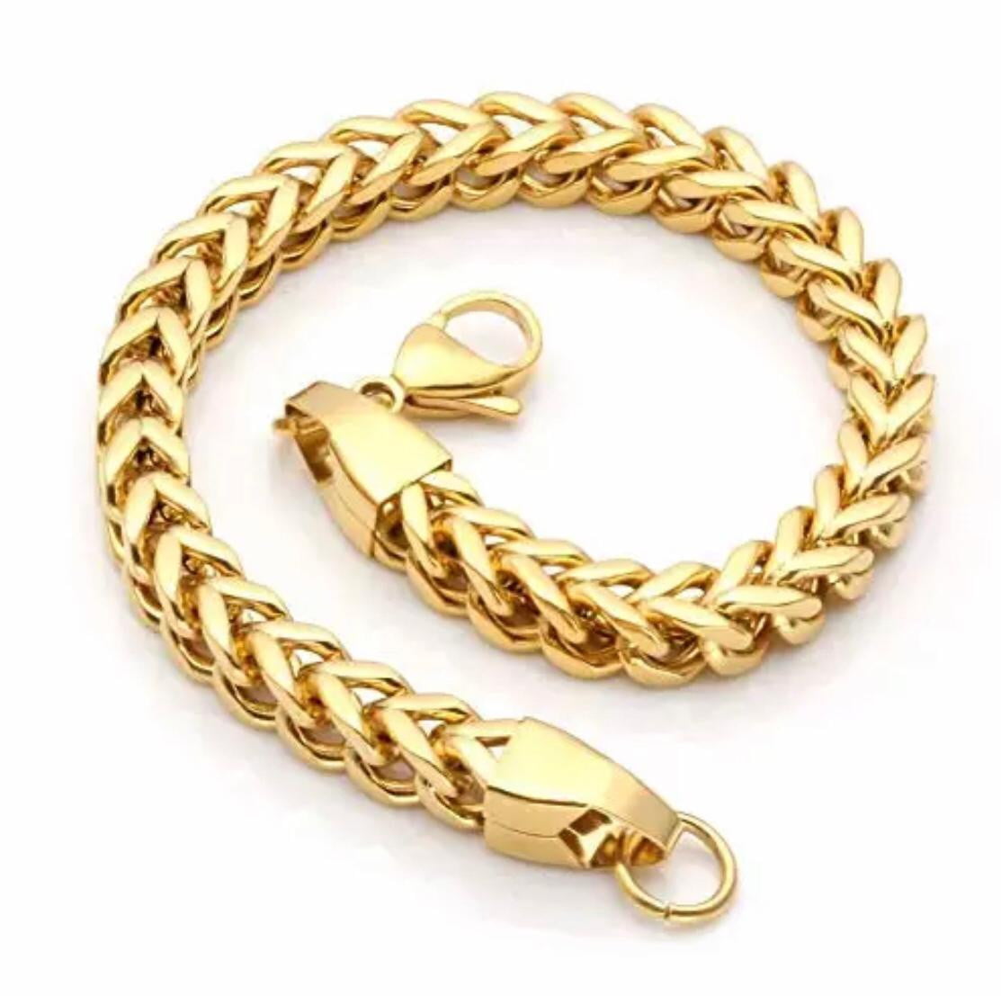 18k gold plated franco Bracelet - 7Jewelry