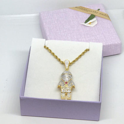 Gold Plate Lego Necklace - 7Jewelry