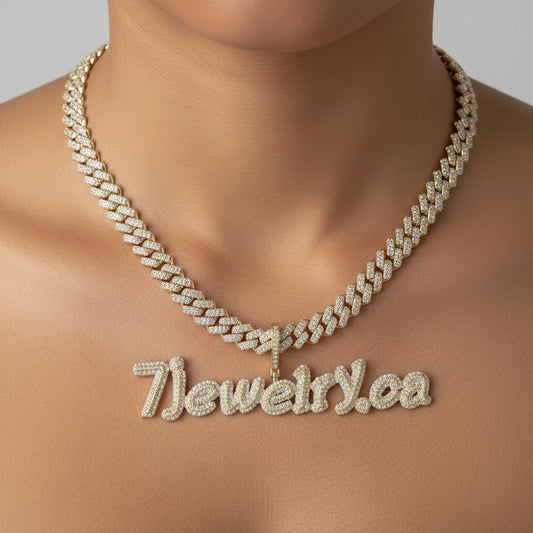 Customized necklace in real silver or real gold with your loved ones name