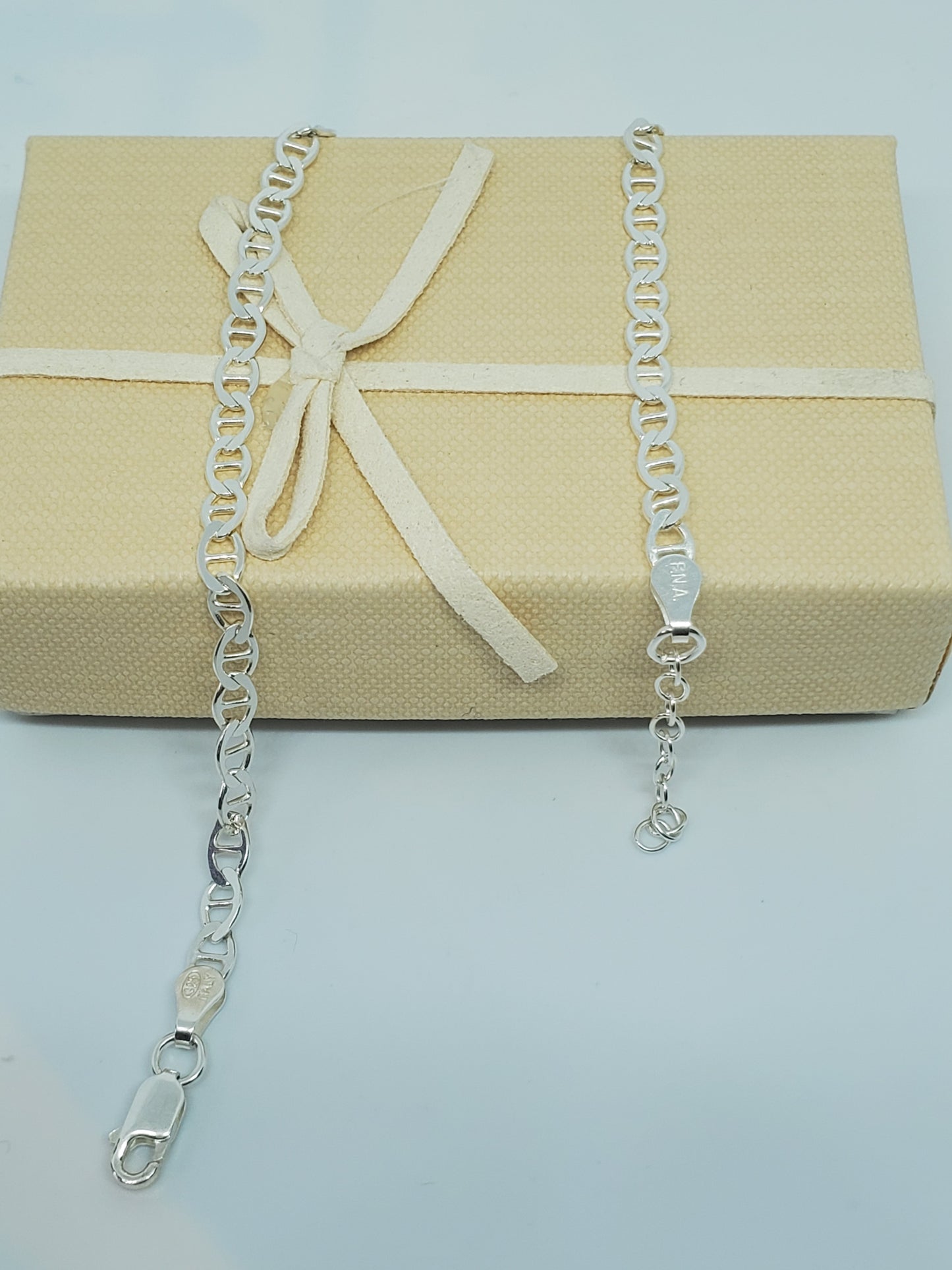 Real Silver Gucci link Anklets - 7Jewelry