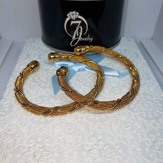 Bracelet réglable plaqué or