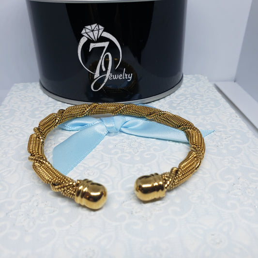 Bracelet réglable plaqué or