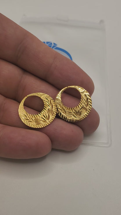 Real Silver 24k Gold Filled fashionable Nattiyan Earrings