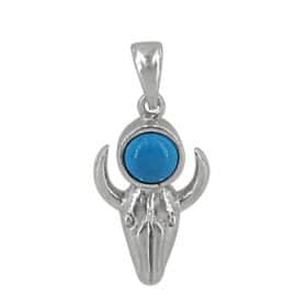 Collier tête de taureau en argent véritable