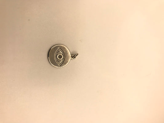 Sterling silver evil eye pendant