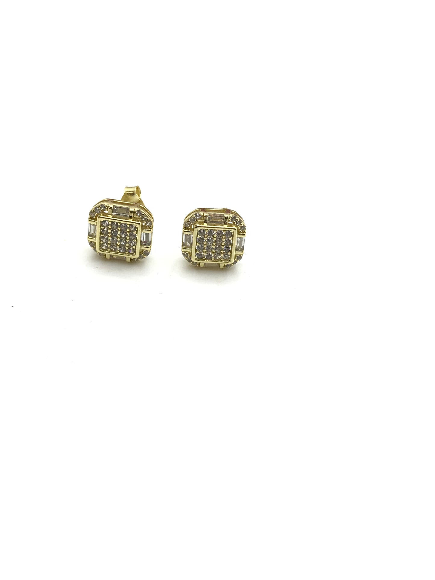 Sterling silver square studs