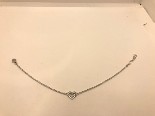 Bracelet coeur en argent sterling