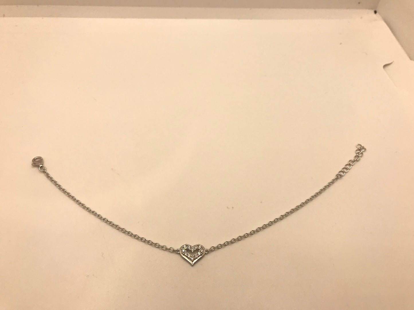 Sterling silver heart bracelet