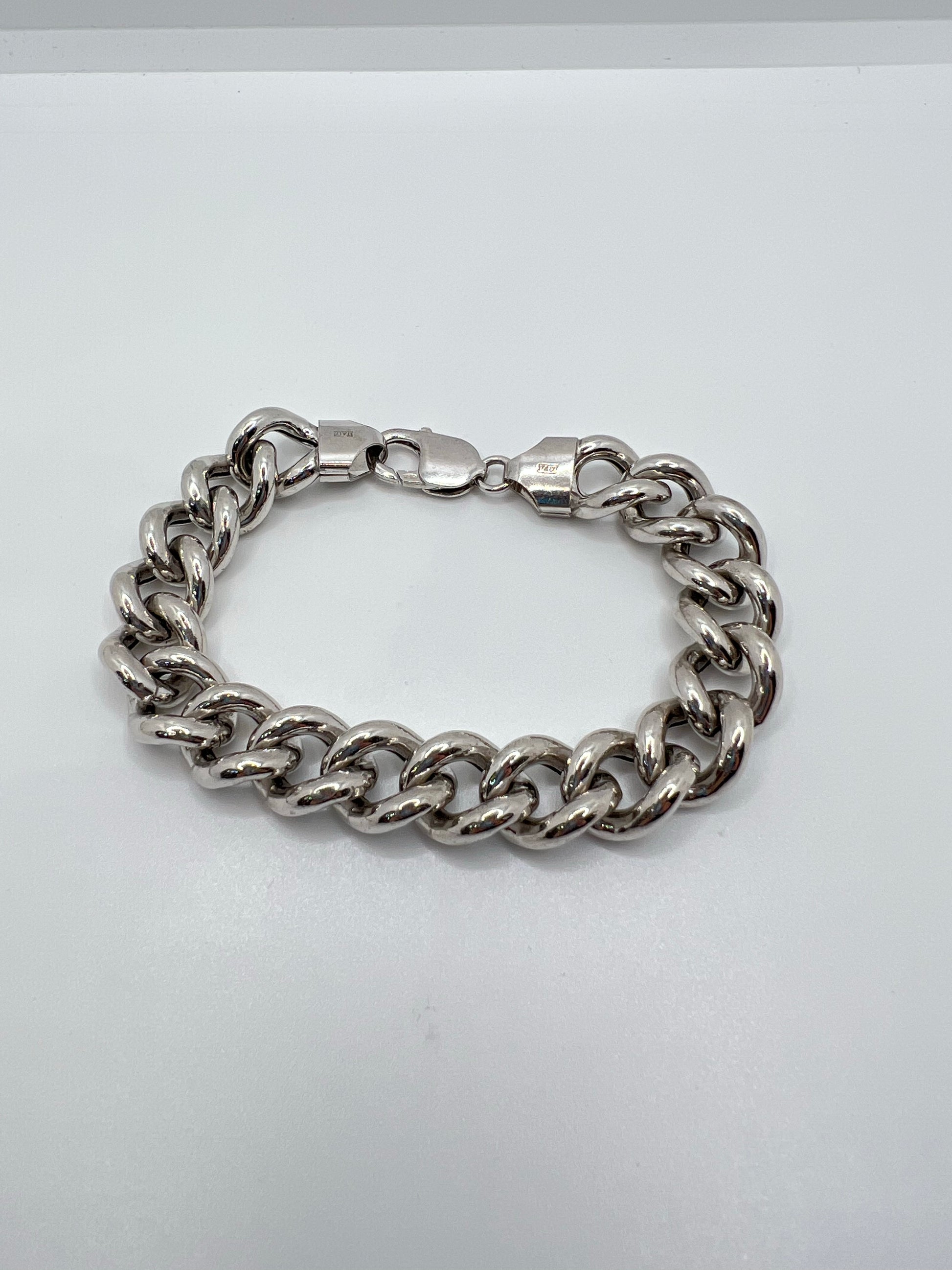 Fish Hook Bracelet - Silver/Rhodium Gold 7