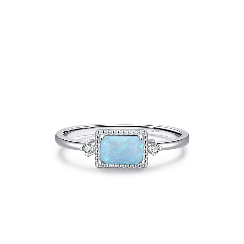 Sterling silver real opal ring